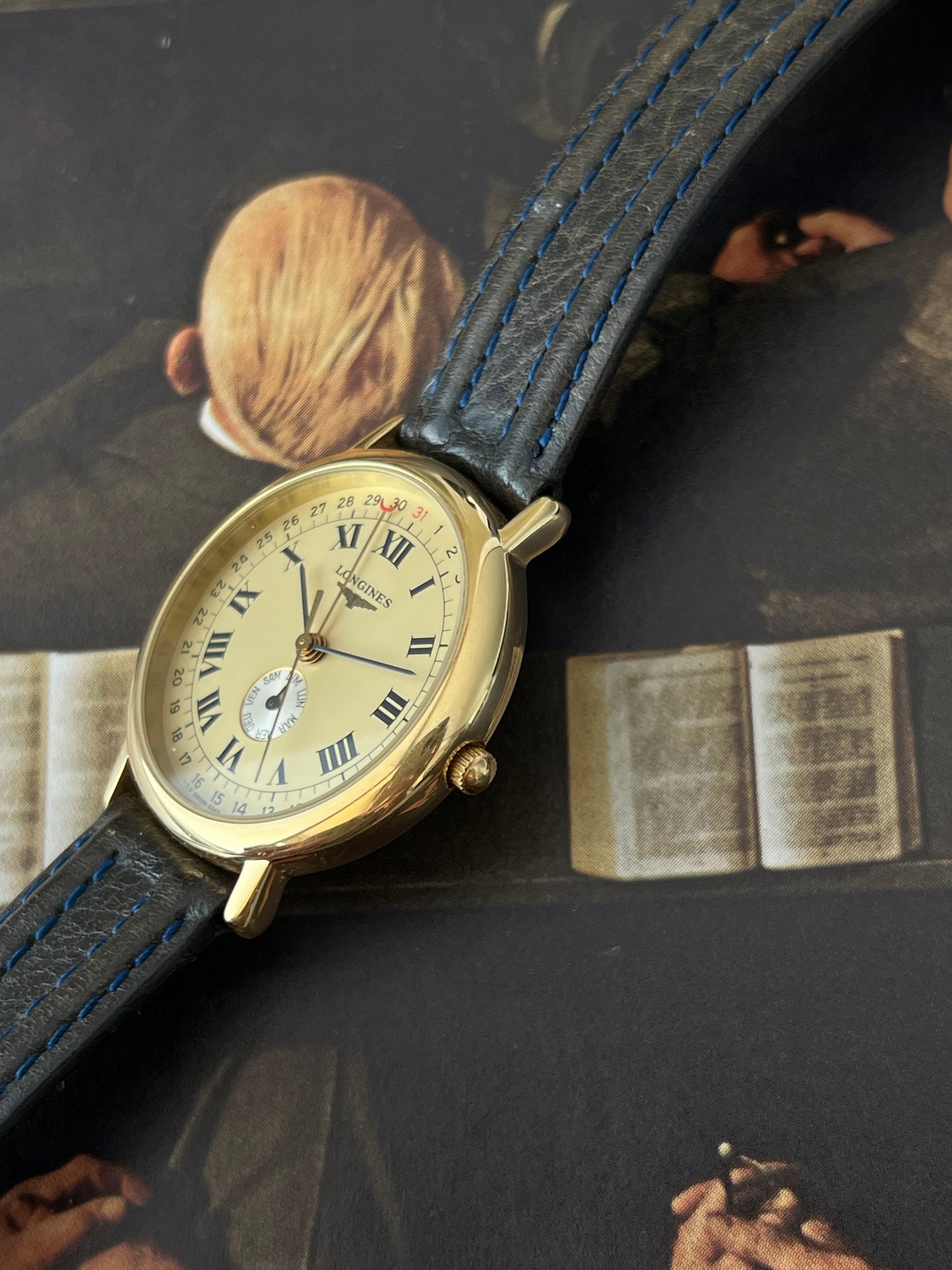 Longines Charleston Champagne Pointer Date Watch
