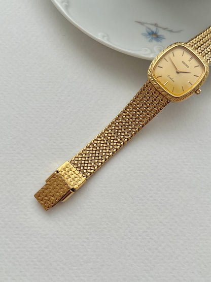 Seiko Exceline Gold Toned Woman's Watch with Diamond Set Crown