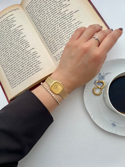 Seiko Exceline Gold Toned Woman's Watch with Diamond Set Crown