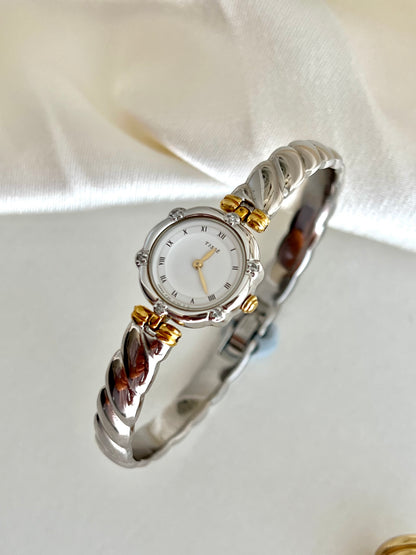 Seiko Tisse Bangle Women's Watch with Inlaid Crystals