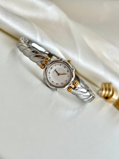 Seiko Tisse Bangle Women's Watch with Inlaid Crystals