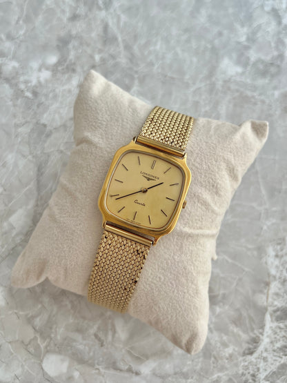 Longines Gold Tone Cushion Watch