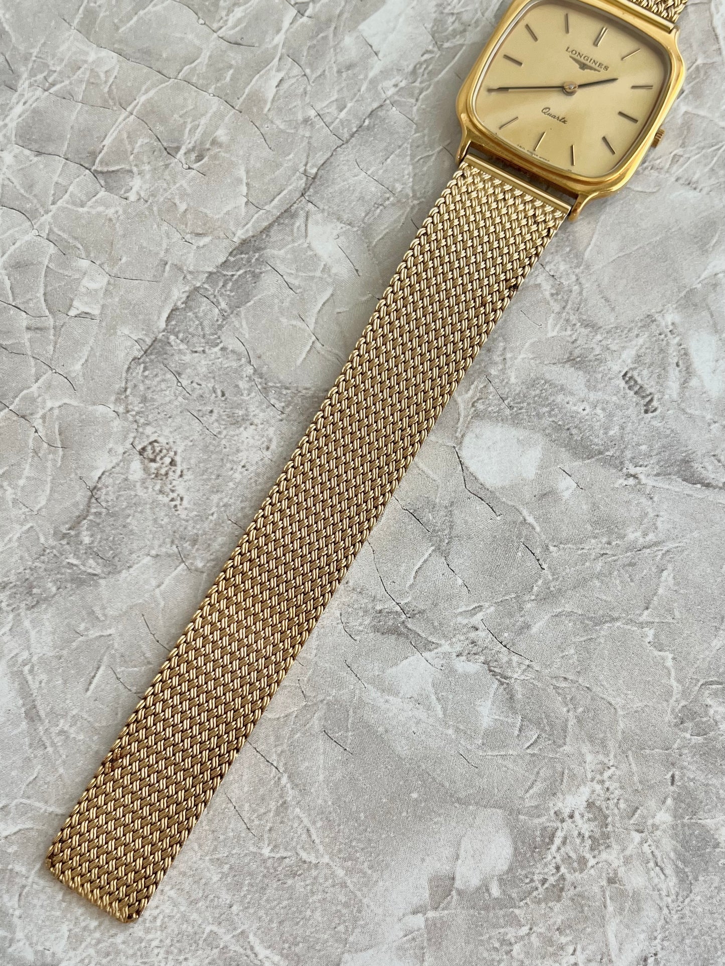 Longines Gold Tone Cushion Watch