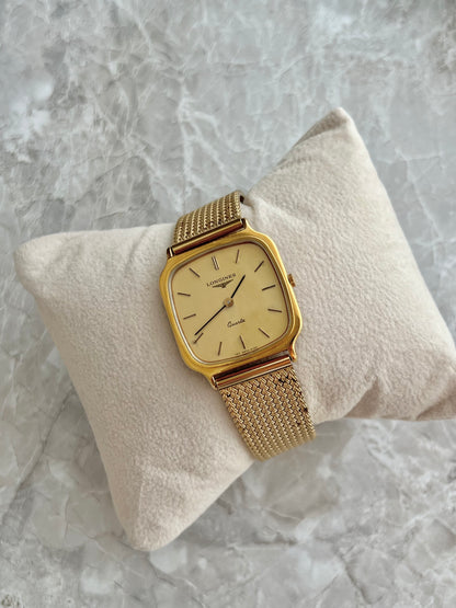 Longines Gold Tone Cushion Watch