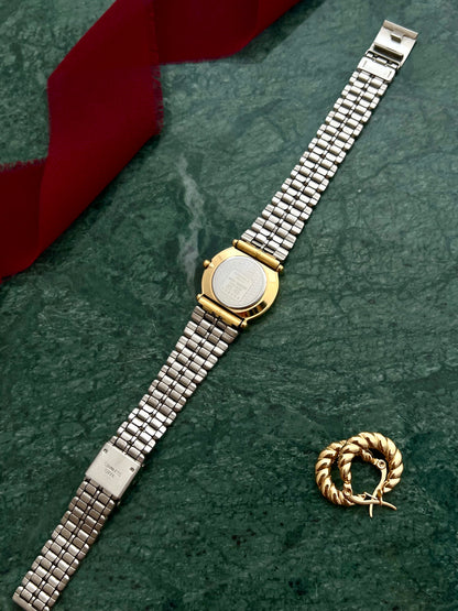 Seiko Lassale Emerald Poise Gold Women's Watch with Two Tone Bracelet