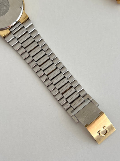 Omega De Ville Gold Tone Unisex Watch with Integrated Bracelet