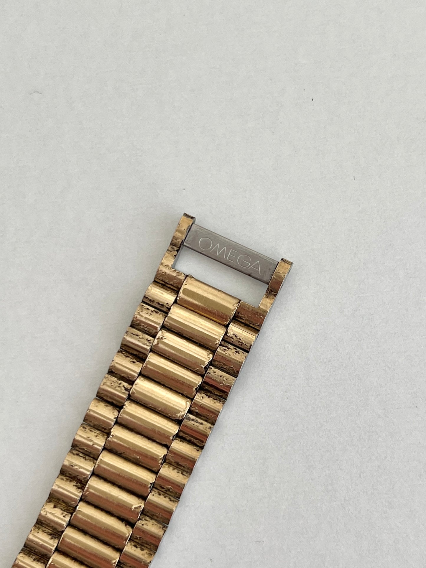 Omega De Ville Gold Tone Unisex Watch with Integrated Bracelet
