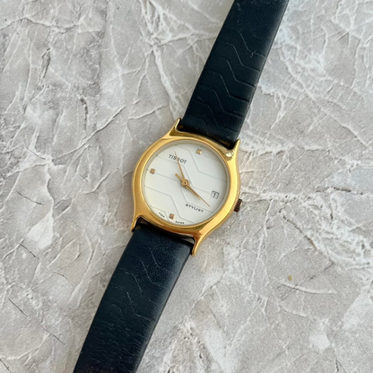 Tissot Stylist Geometric White Dial Women's Watch