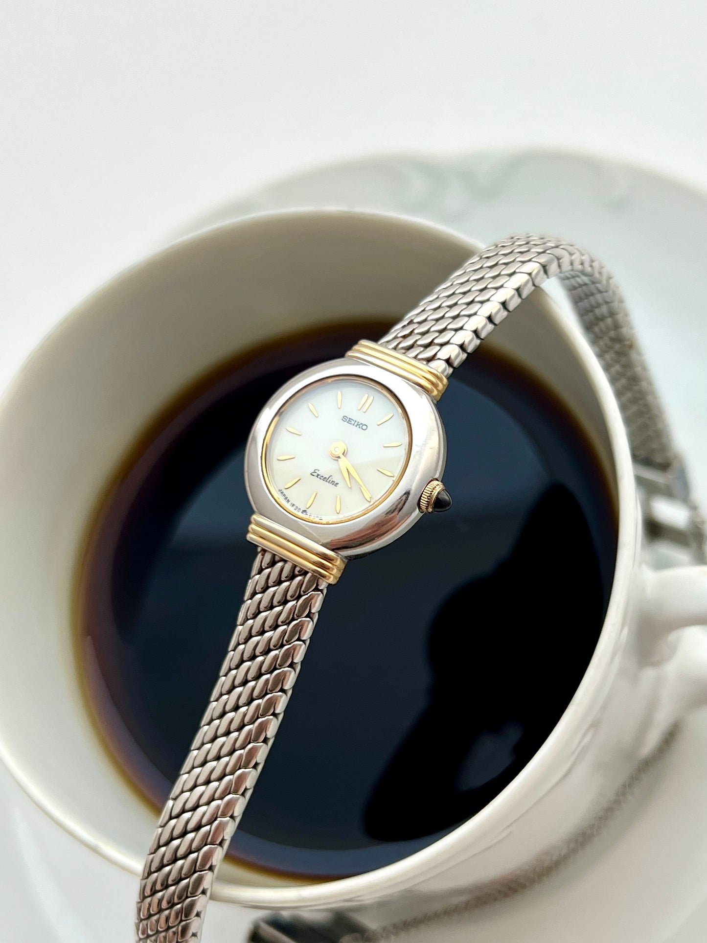 Seiko Two Toned Snake Skin Pattern Bracelet Watch