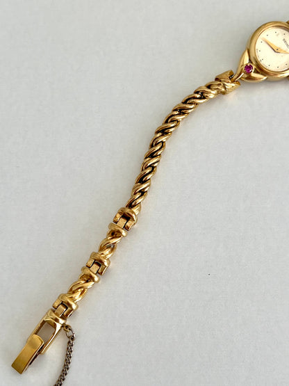 Seiko Rope Bracelet Women's Watch with inlaid Rubies