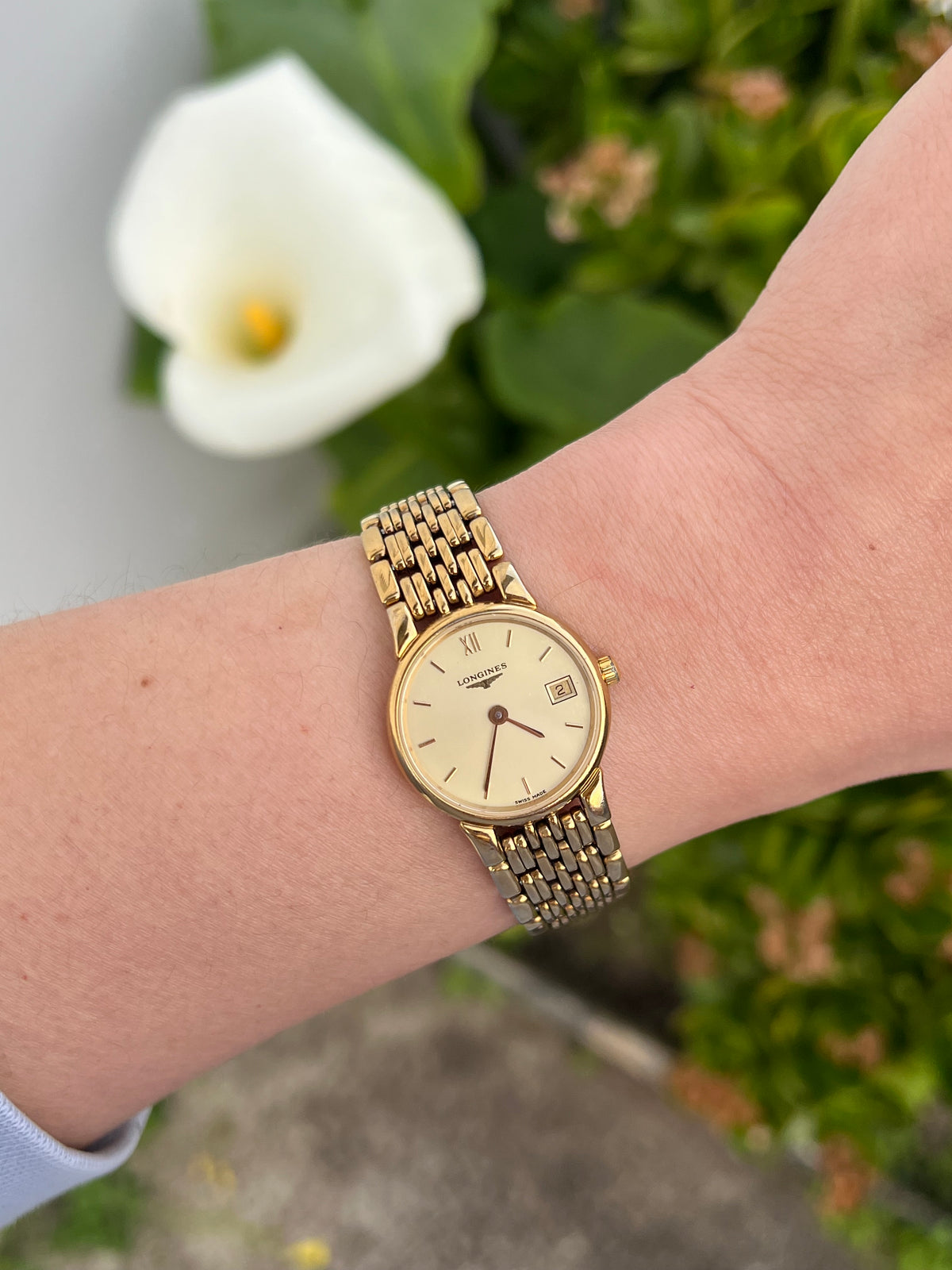 Longines Champagne Dial Gold Bracelet Women’s Watch
