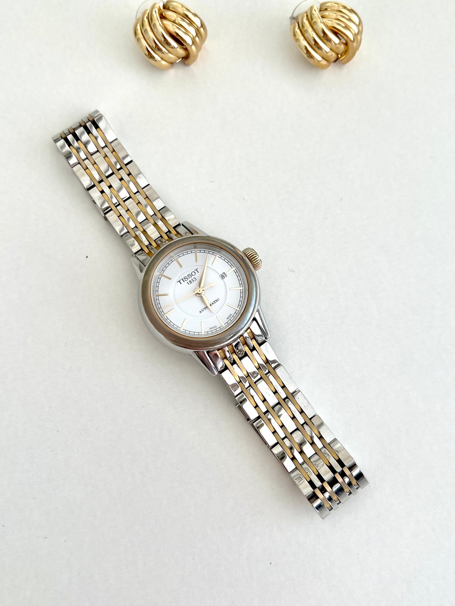 Tissot Carson Automatic Lady Two Tone Bracelet Watch