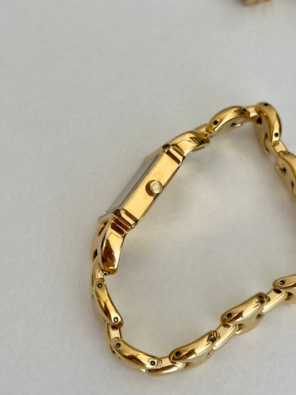 Gucci 1800L Gold Bracelet Watch Set With Interchangeable Straps