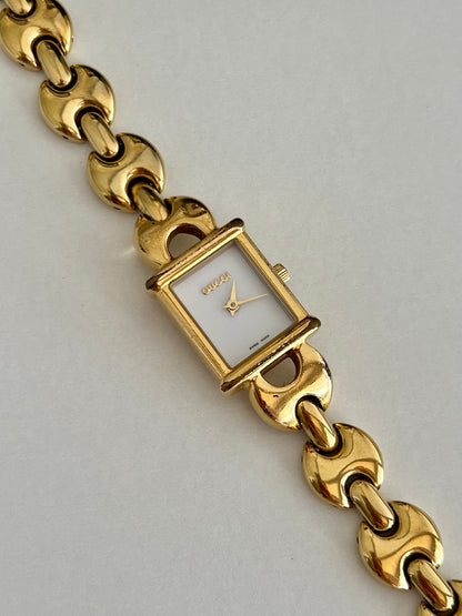 Gucci 1800L Gold Bracelet Watch Set With Interchangeable Straps