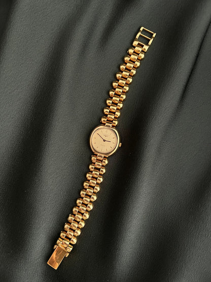 Longines Gold Tone Women's Watch with Textured Dial