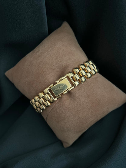 Longines Gold Tone Women's Watch with Textured Dial