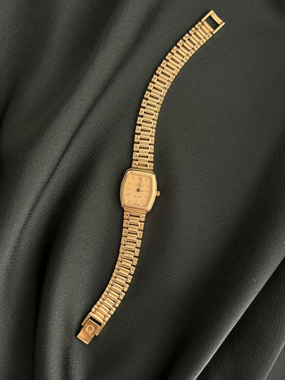 Omega De Ville Gold Tonneau Bracelet Women’s Watch