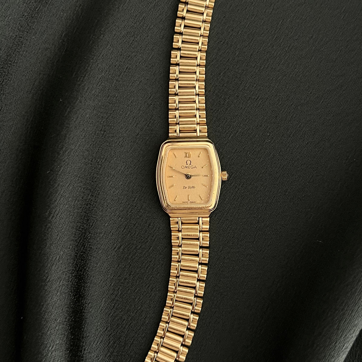 Omega De Ville Gold Tonneau Bracelet Women’s Watch