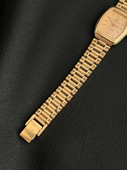 Omega De Ville Gold Tonneau Bracelet Women’s Watch