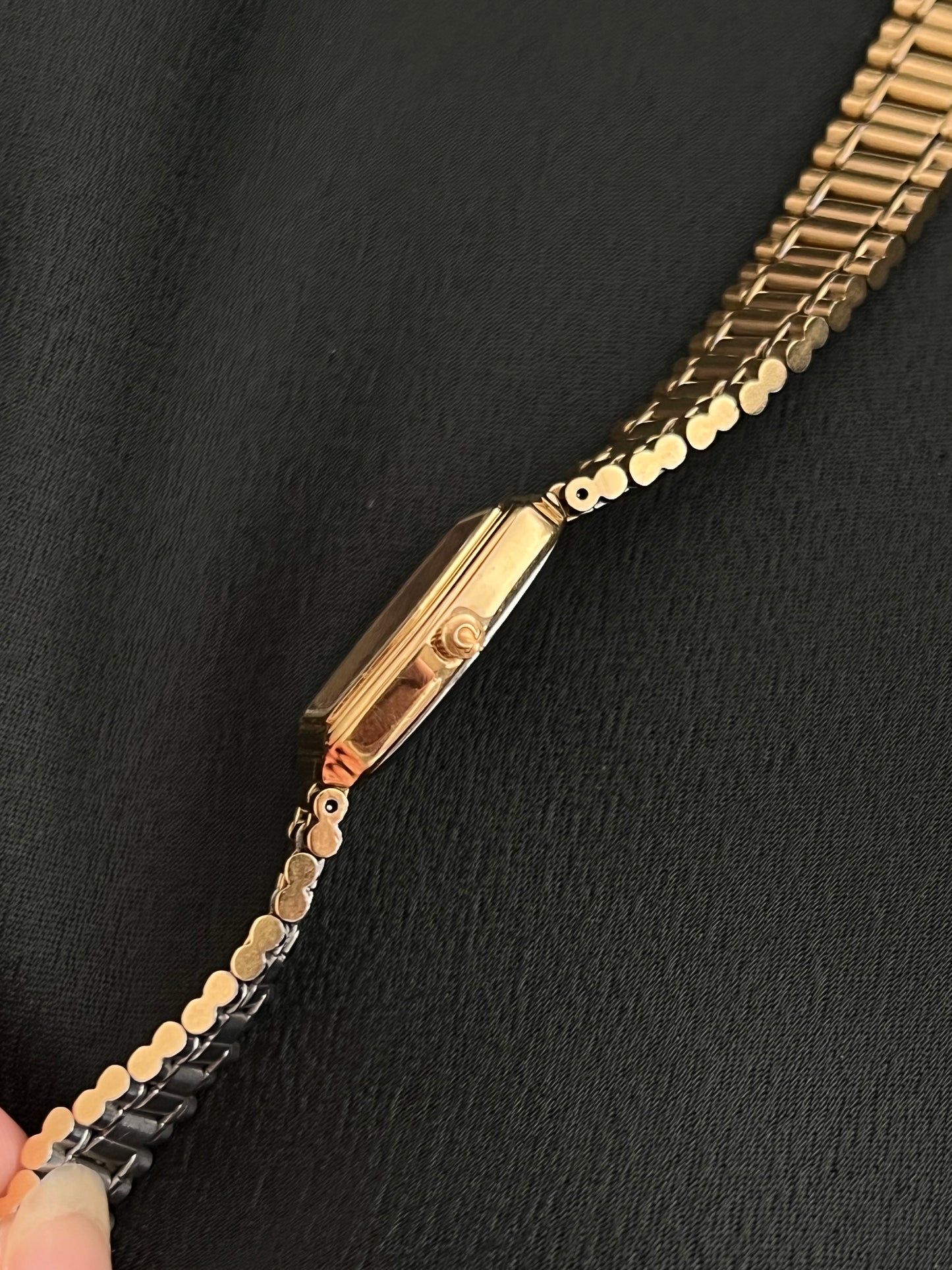 Omega De Ville Gold Tonneau Bracelet Women’s Watch