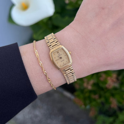 Omega De Ville Gold Tonneau Bracelet Women’s Watch