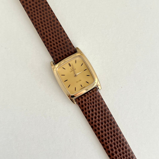 Omega De Ville Gold Cushion Watch