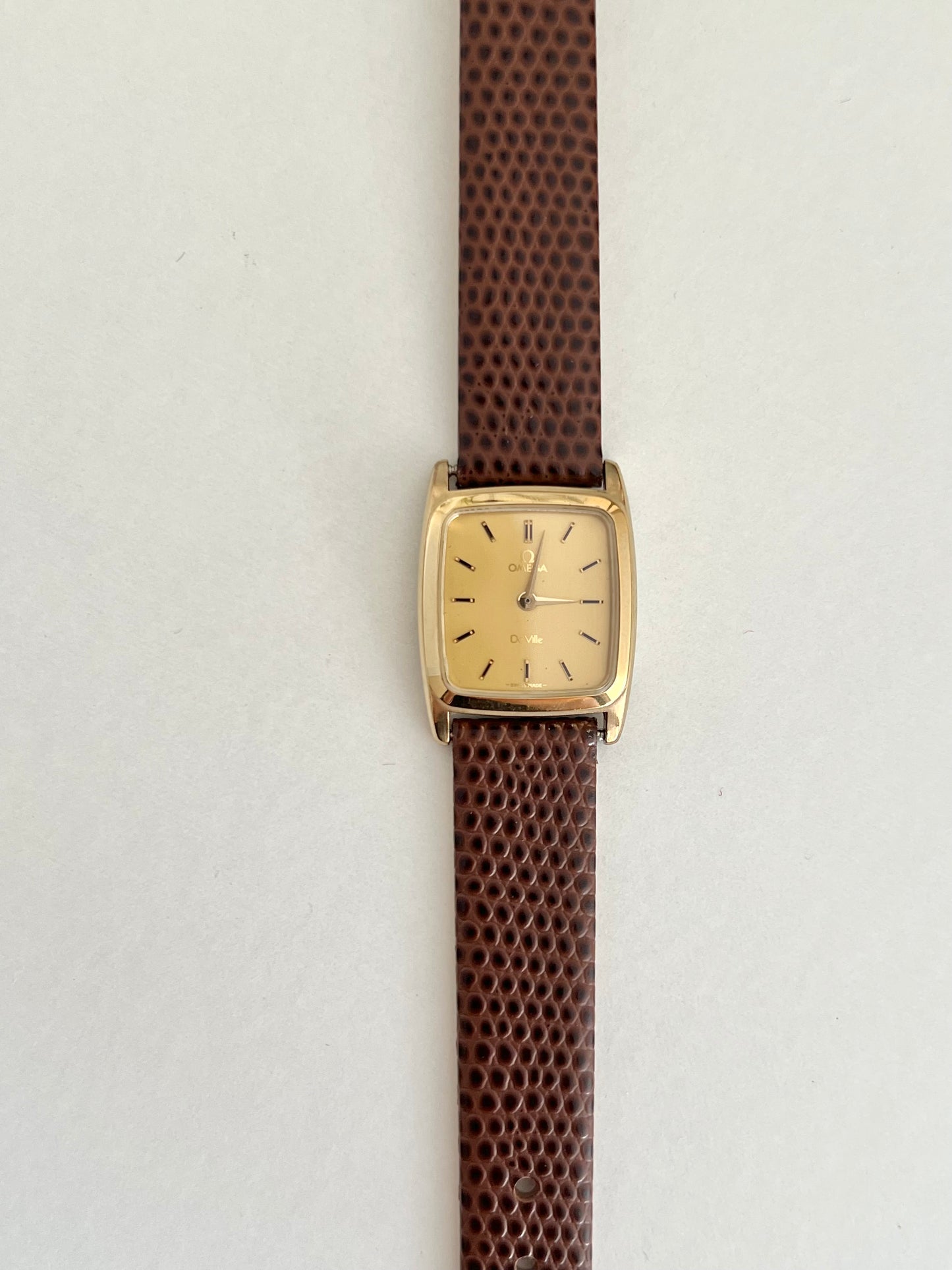 Omega De Ville Gold Cushion Watch
