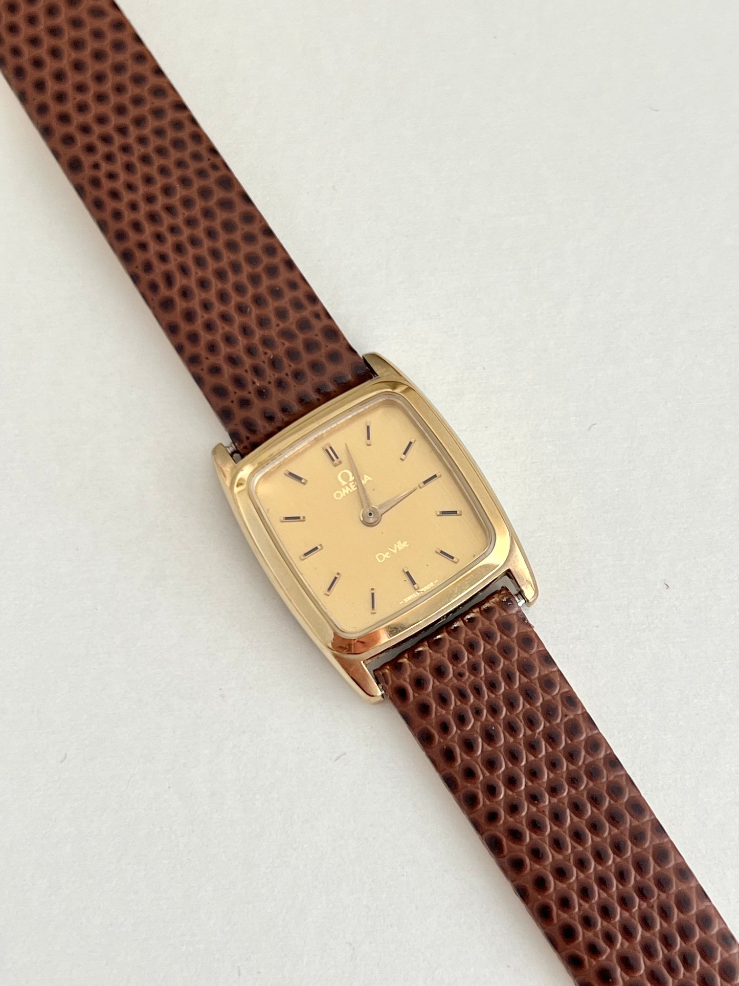 Omega De Ville Gold Cushion Watch