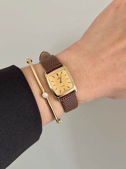 Omega De Ville Gold Cushion Watch