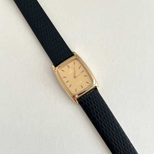 Omega De Ville Gold Soft Rectangular Women's Watch