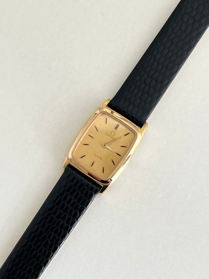 Omega De Ville Gold Soft Rectangular Women's Watch
