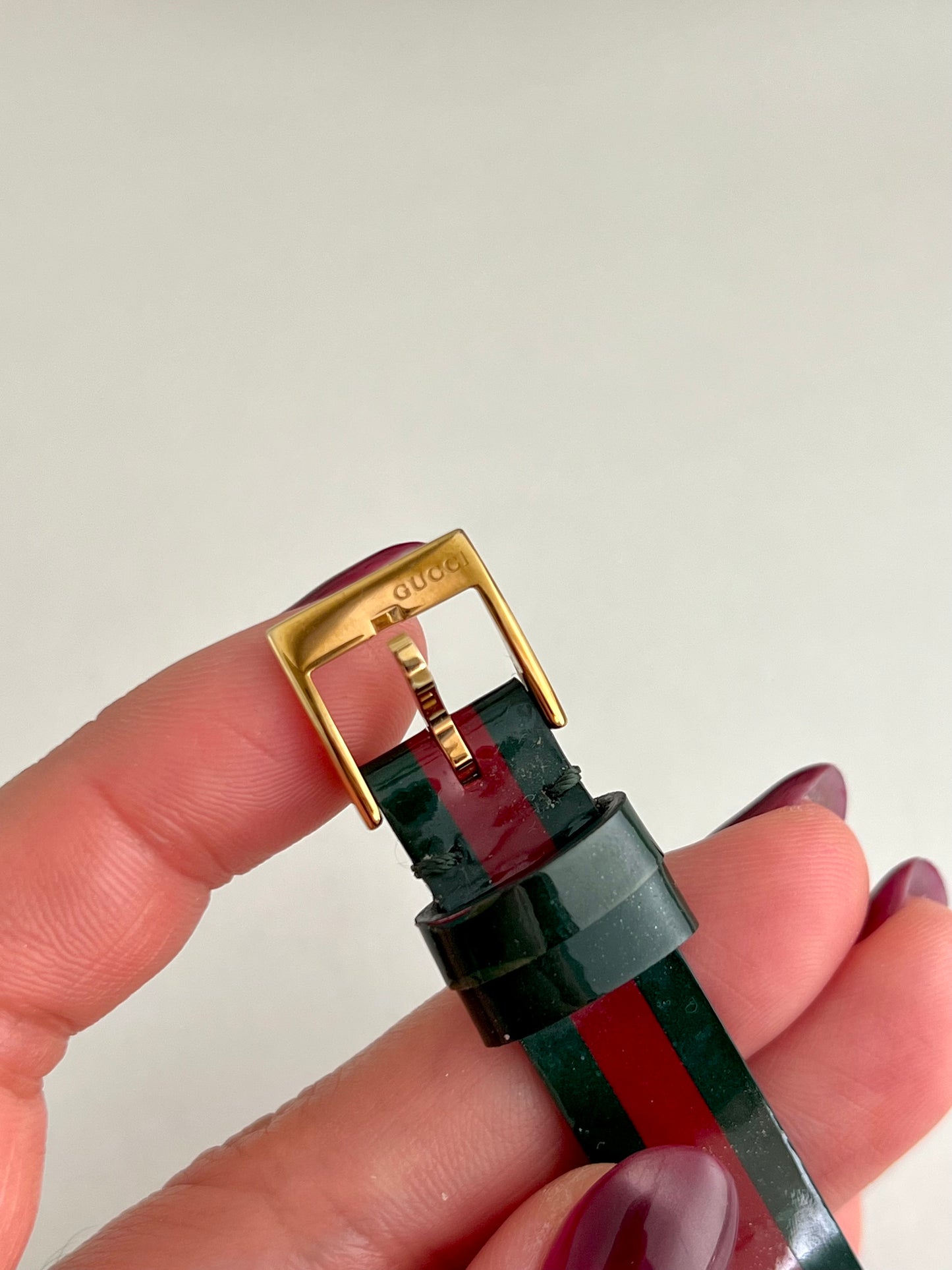 Gucci Skeleton Web Plexiglass Bangle Watch