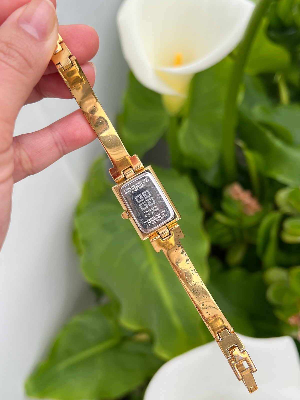 Givenchy Millesime Gold Women's Watch with Lipstick Red Dial