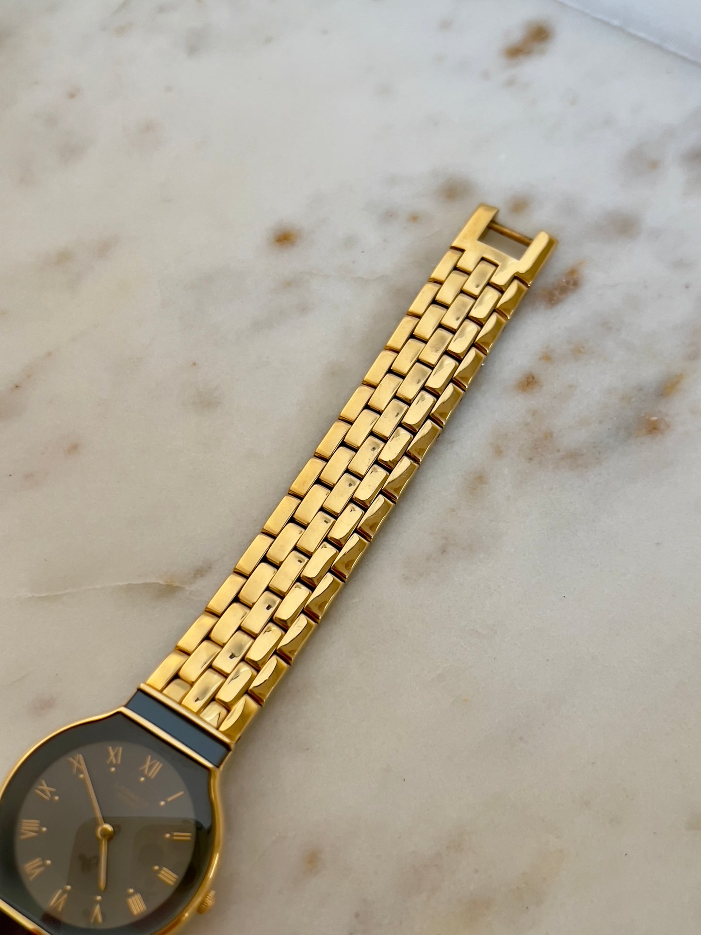 Seiko Lassale Black and Gold Woman's Watch