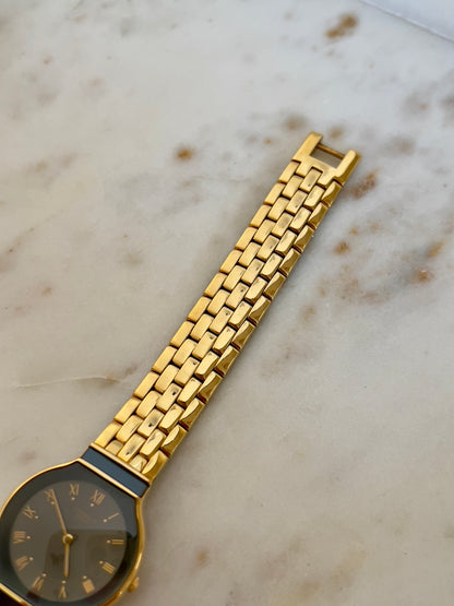 Seiko Lassale Black and Gold Woman's Watch