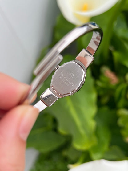 Andre Mouche Edelweiss Silver Tone Enamel Women’s Secret Watch