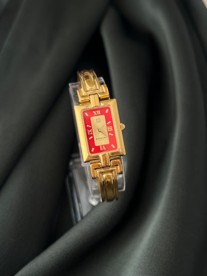 Givenchy Millesime Gold Women's Watch with Lipstick Red Dial