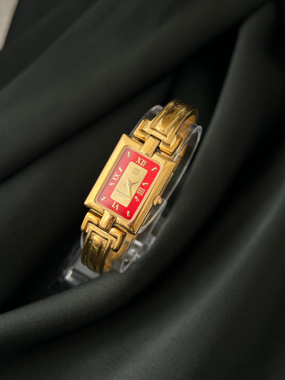 Givenchy Millesime Gold Women's Watch with Lipstick Red Dial