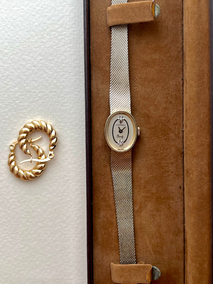 Longines Oval Crystal Dial Ladies Watch