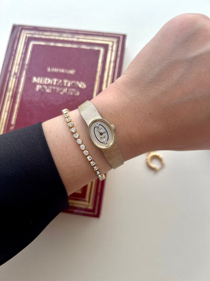 Longines Oval Crystal Dial Ladies Watch