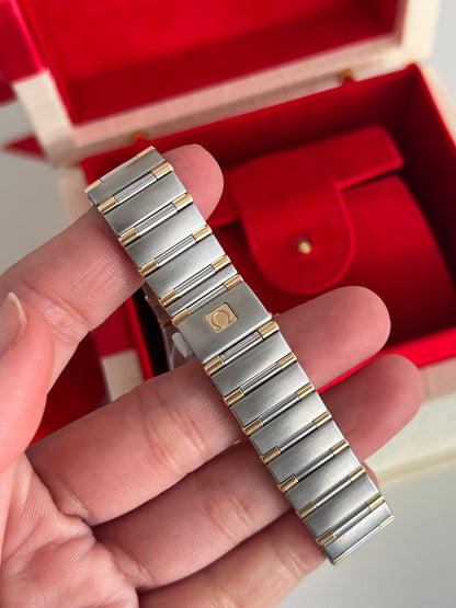 Omega Constellation Two-tone Women’s Watch, dial close up of a vintage women's watch at Gilded Hour.
