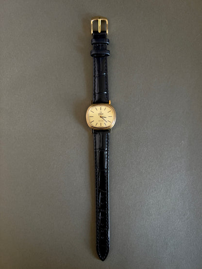 Omega De Ville Cushion Gold Toned Woman's Watch