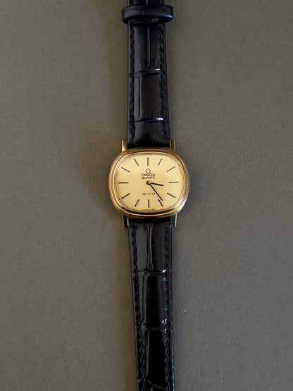 Omega De Ville Cushion Gold Toned Woman's Watch