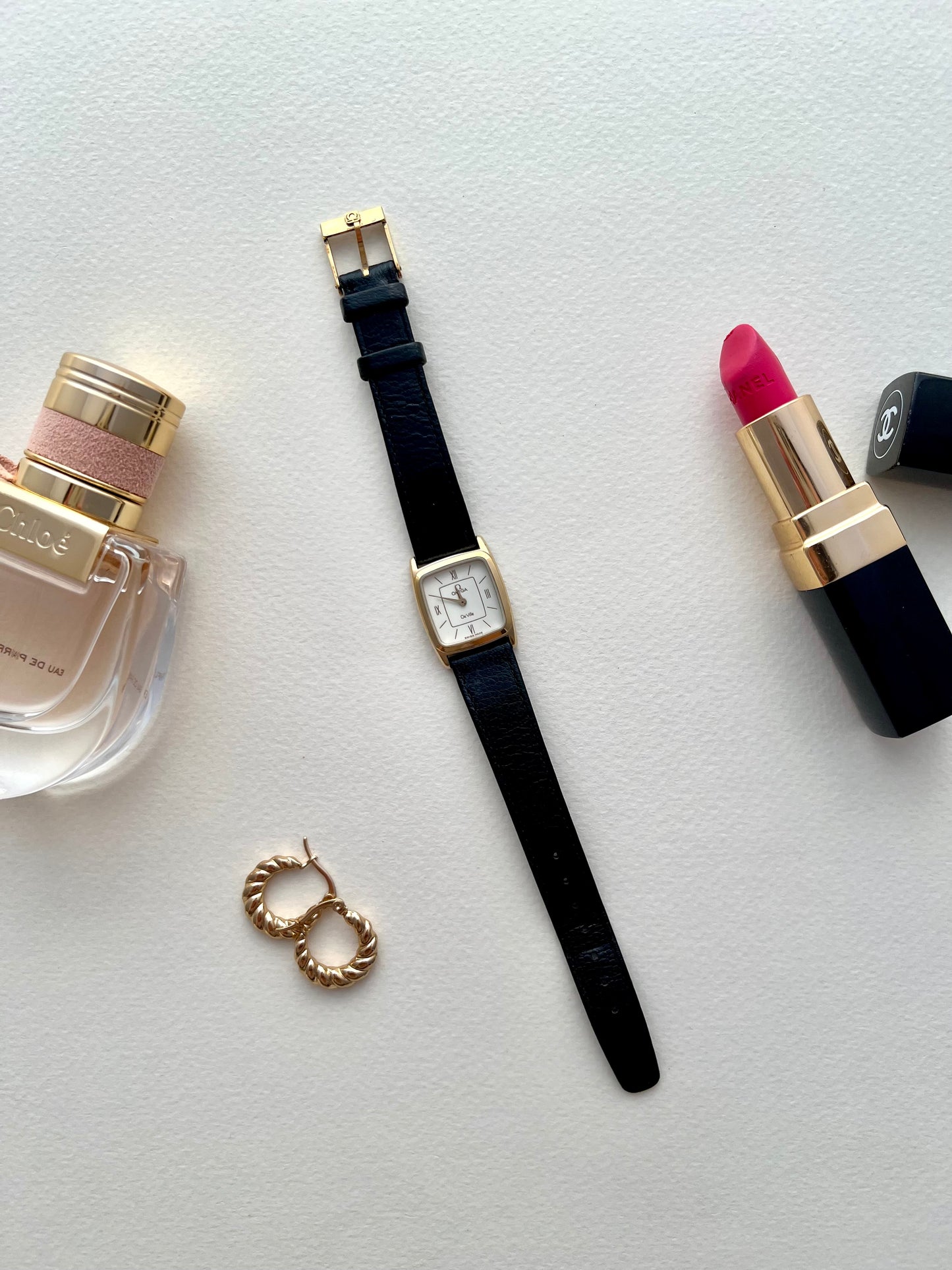 Omega De Ville Gold Tone Soft Rectangular Women's Watch