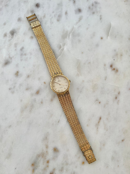 Omega De Ville Laurel Case Woven Bracelet Watch