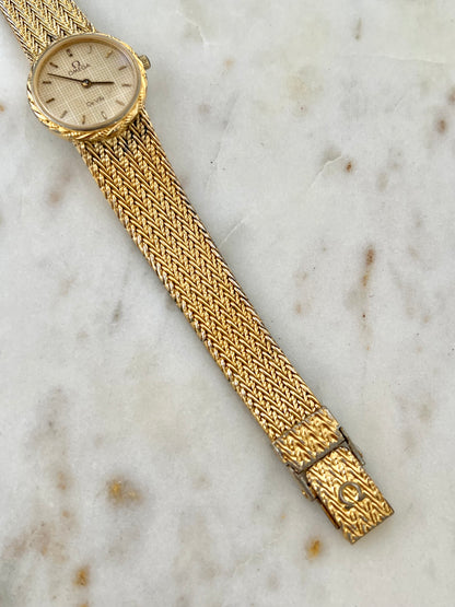 Omega De Ville Laurel Case Woven Bracelet Watch