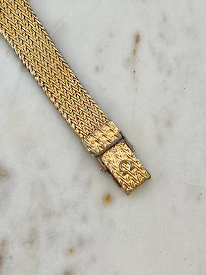 Omega De Ville Laurel Case Woven Bracelet Watch