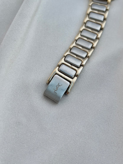 Yves Saint Laurent Two-Tone Deep Blue Dial Ladies’ Watch