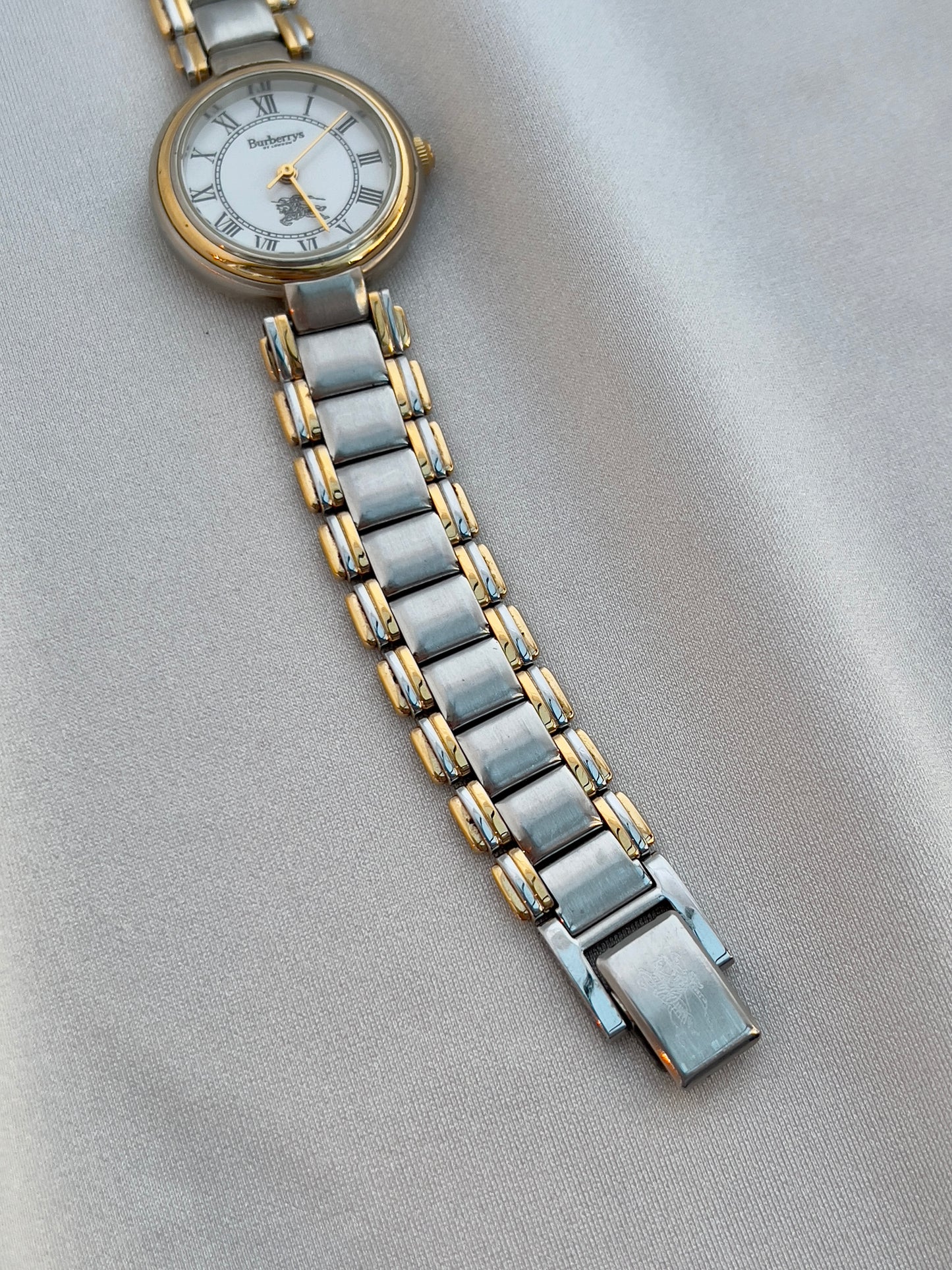 Burberrys Two-Tone White Roman Dial Ladies’ Watch