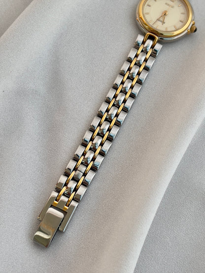 Seiko Exceline Two Tone Ladies’ Watch with Domed Crystal